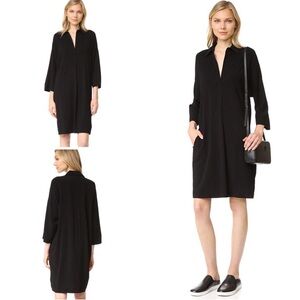 Vince Easy Pullover Black Shift Shirt Dress Size Large in Black